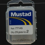 Mustad fluesnappere 77145 str 2. Æske med 25 stk